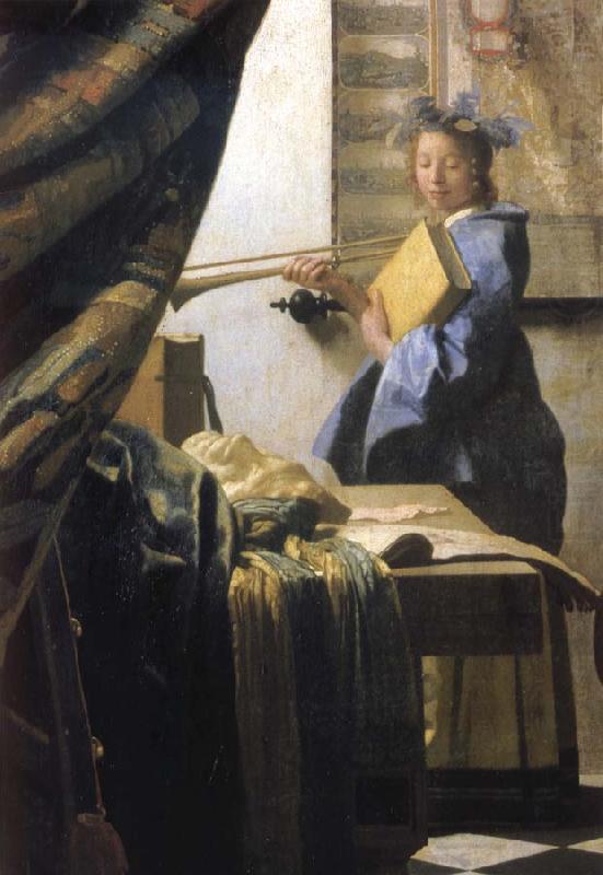 VERMEER VAN DELFT, Jan The Artist in his studio oil painting picture
